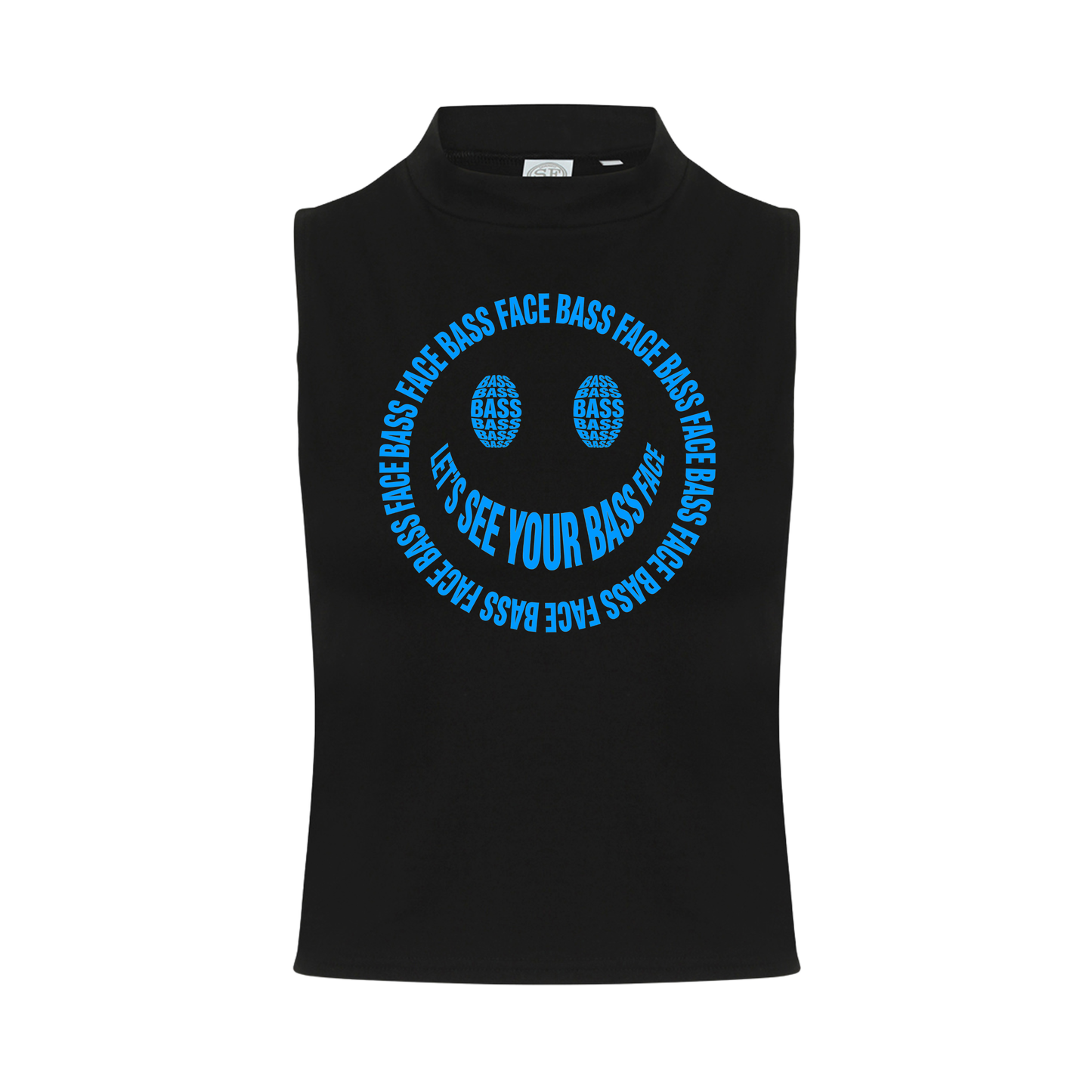 Bass Face Neon UV Reactive Sleeveless Crop