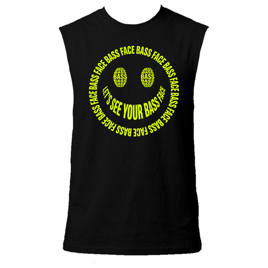 Bass Face Neon UV Reactive Sleeveless Tshirt