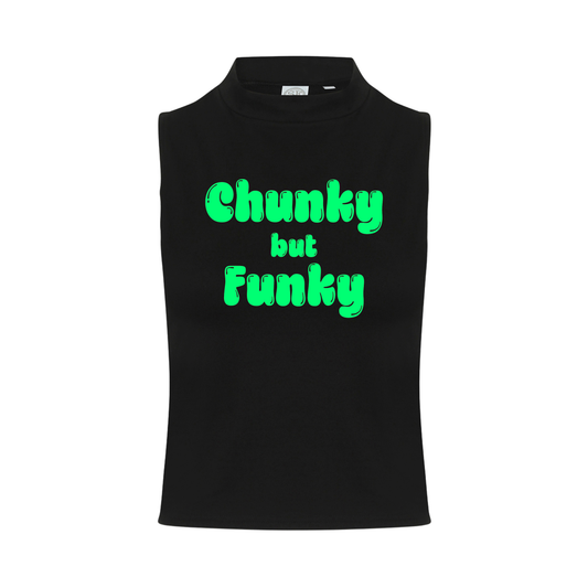 Chunky But Funky Neon UV Reactive Sleeveless Crop