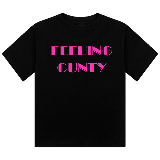 Feeling C#nty Neon UV Reactive Cropped Tshirt