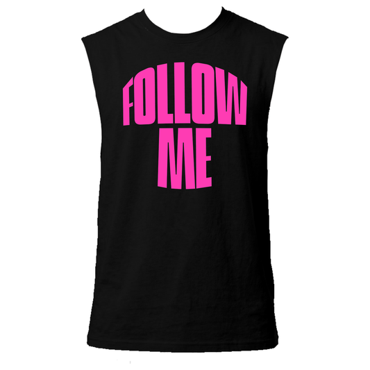Follow Me Neon UV Reactive Sleeveless Tshirt