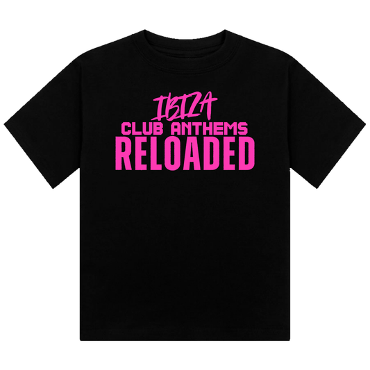 Ibiza Club Anthems Neon UV Reactive Cropped Tshirt