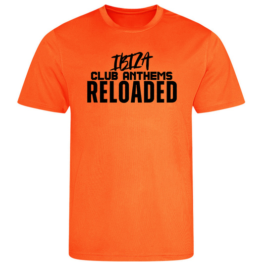 Ibiza Club Anthems Neon UV Reactive Performance Short Sleeved Tshirt