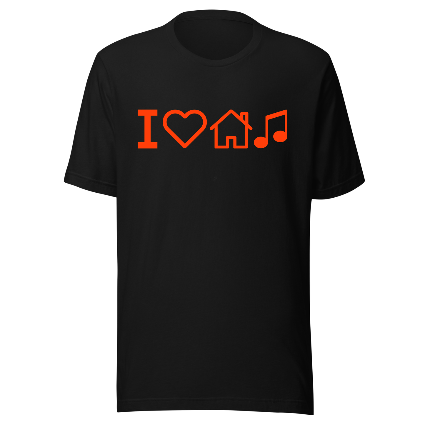 I Love House Music UV Reactive Classic Short Sleeved Tshirt