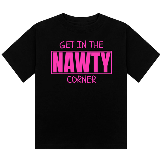 Get in the Nawty Corner Neon UV Reactive Cropped Tshirt
