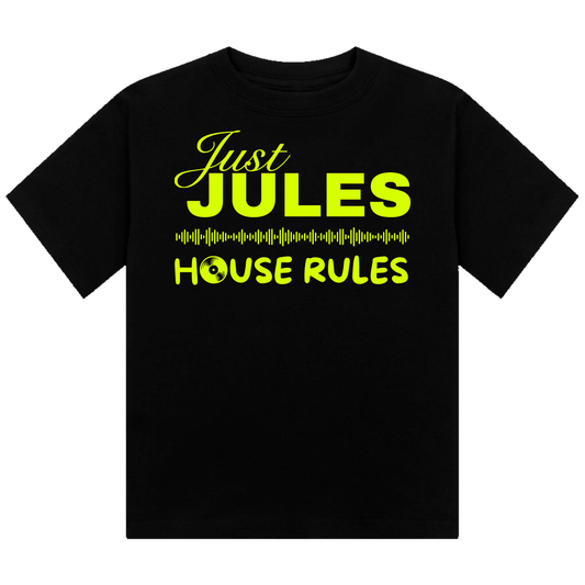 Just Jules House Rules Neon UV Reactive Cropped Tshirt