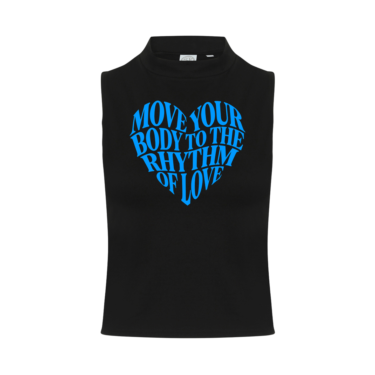 Move Your Body Neon UV Reactive Sleeveless Crop
