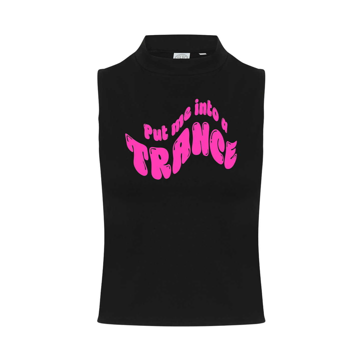 Put me Into A Trance Neon UV Reactive Sleeveless Crop