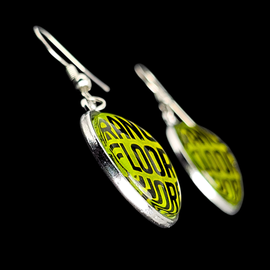 Trance Floor Whore Drop Earrings