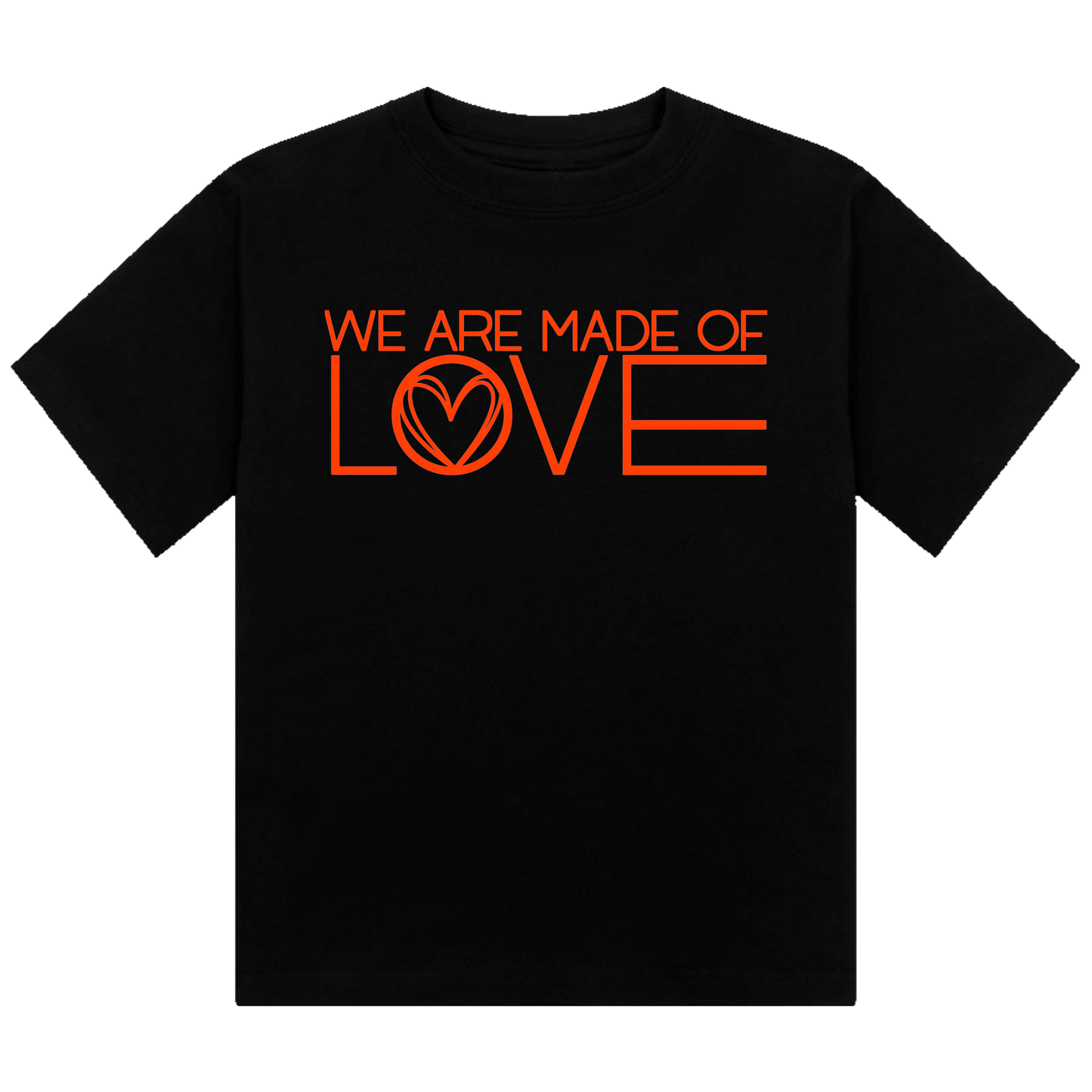 We Are Made Of Love Neon UV Reactive Cropped Tshirt