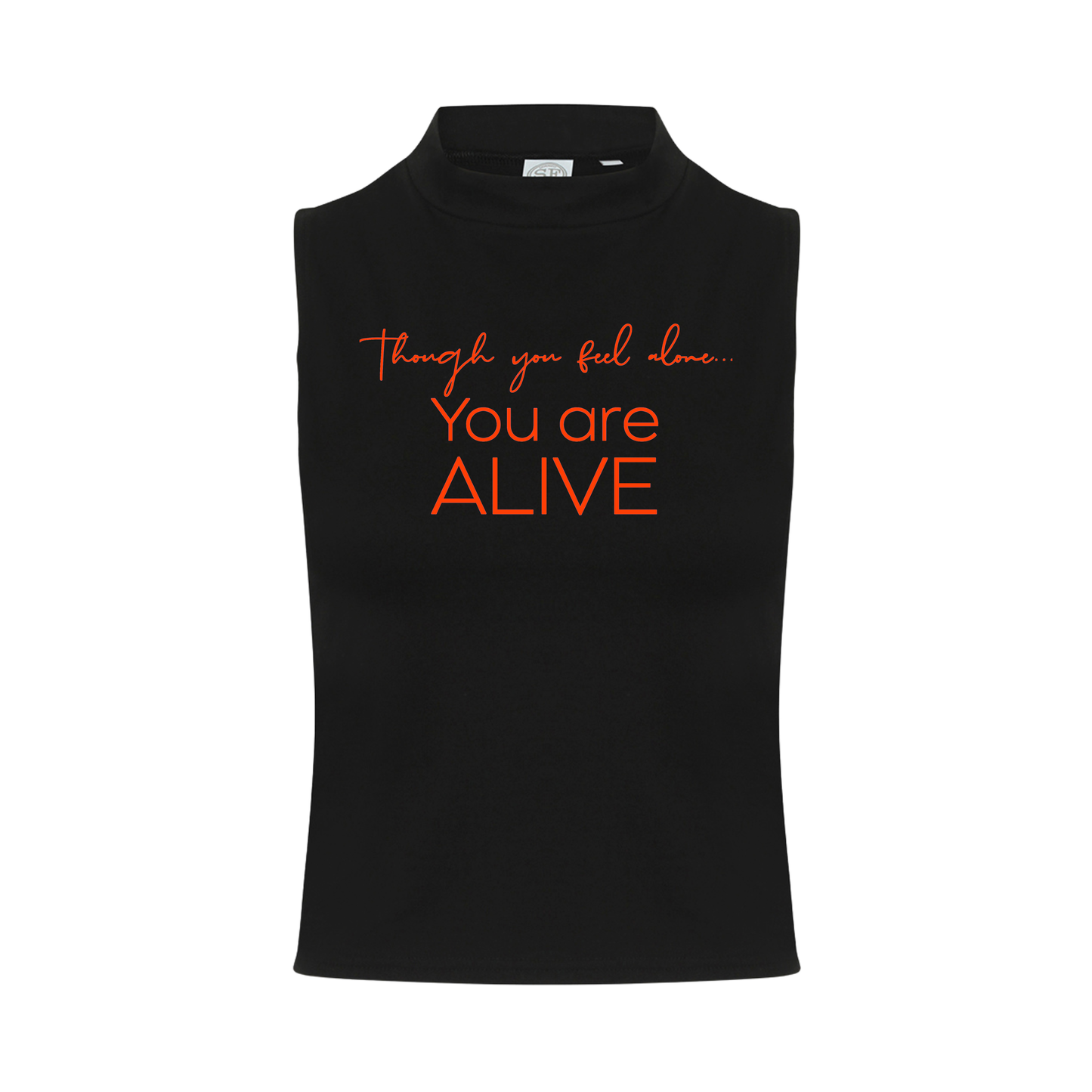 You Are Alive Neon UV Reactive Sleeveless Crop