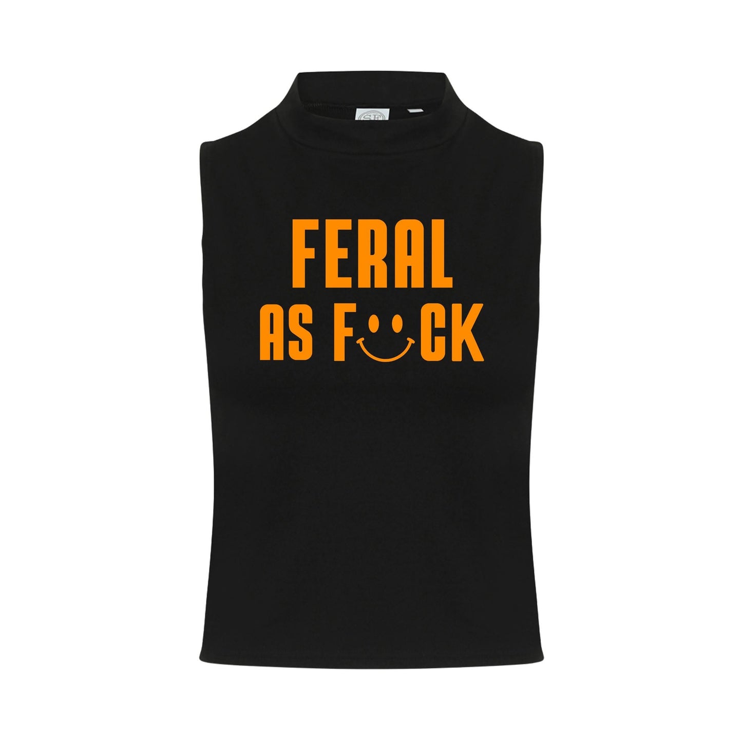 Feral As F#ck Neon UV Reactive Sleeveless Crop