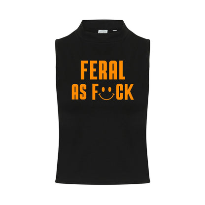 Feral As F#ck Neon UV Reactive Sleeveless Crop