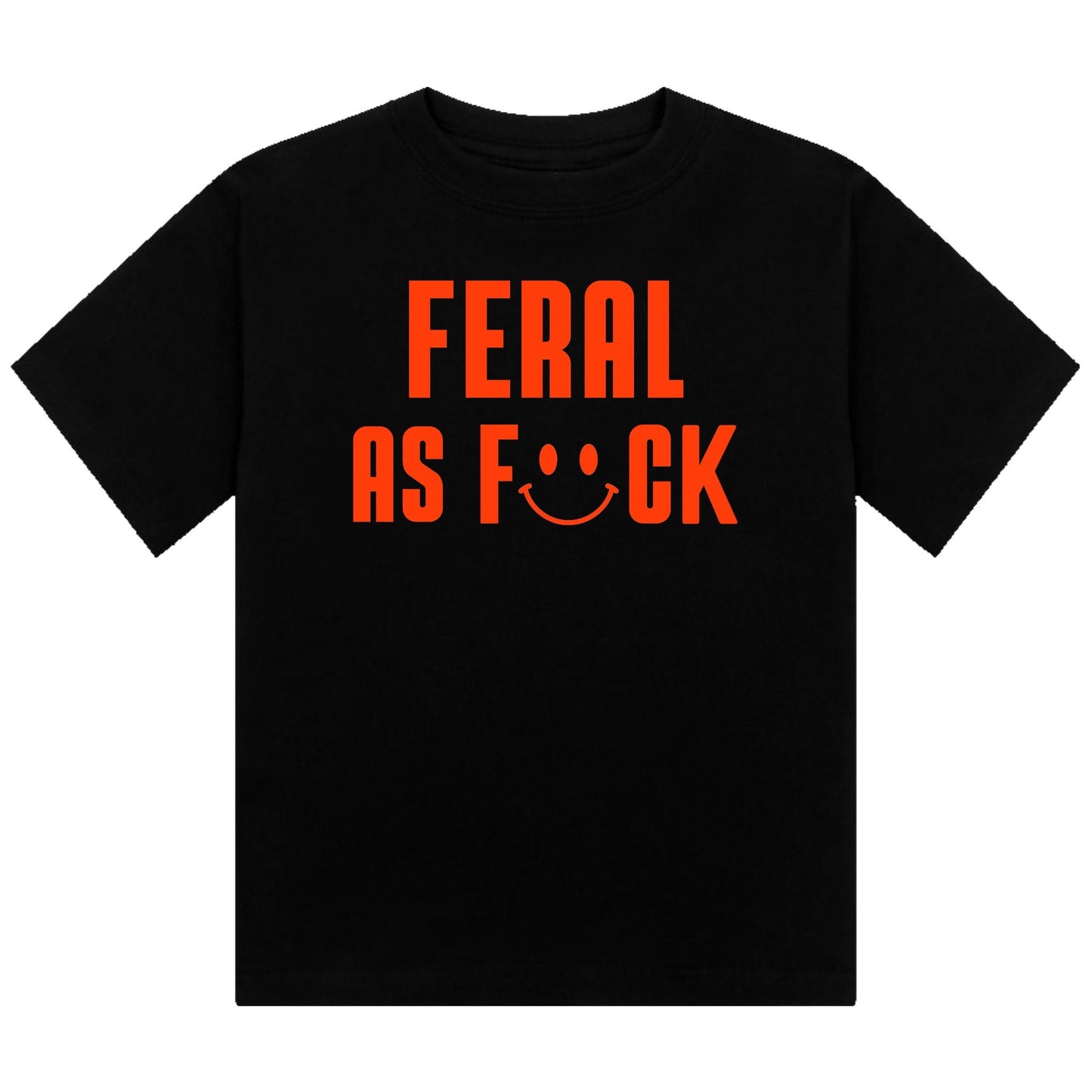 Feral As F#ck Neon UV Reactive Cropped Tshirt