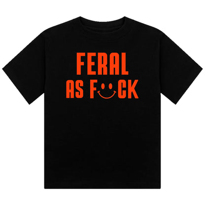 Feral As F#ck Neon UV Reactive Cropped Tshirt