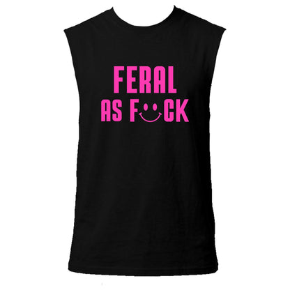 Feral As F#ck Neon UV Reactive Sleeveless Tshirt