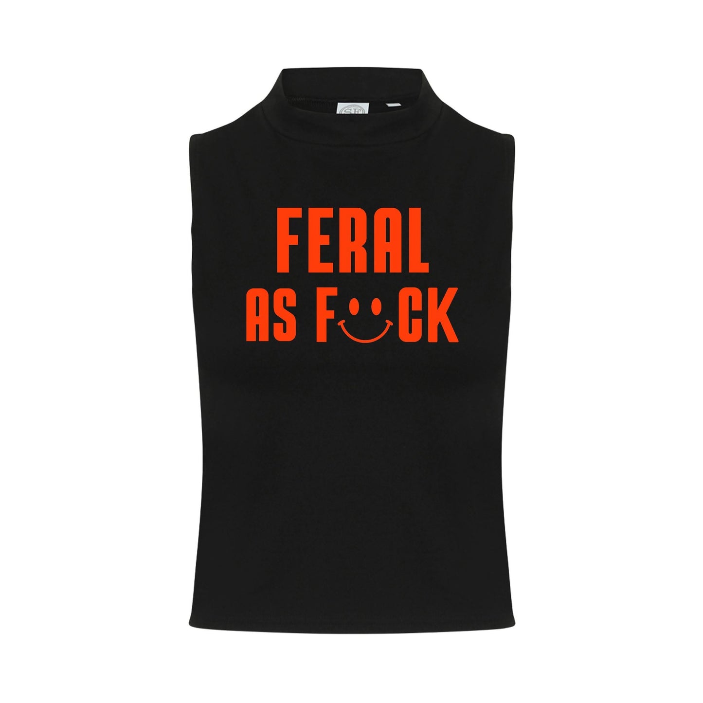 Feral As F#ck Neon UV Reactive Sleeveless Crop