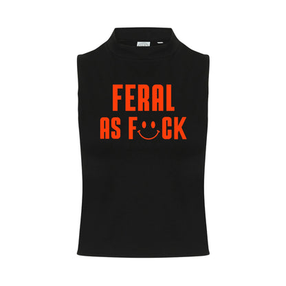 Feral As F#ck Neon UV Reactive Sleeveless Crop