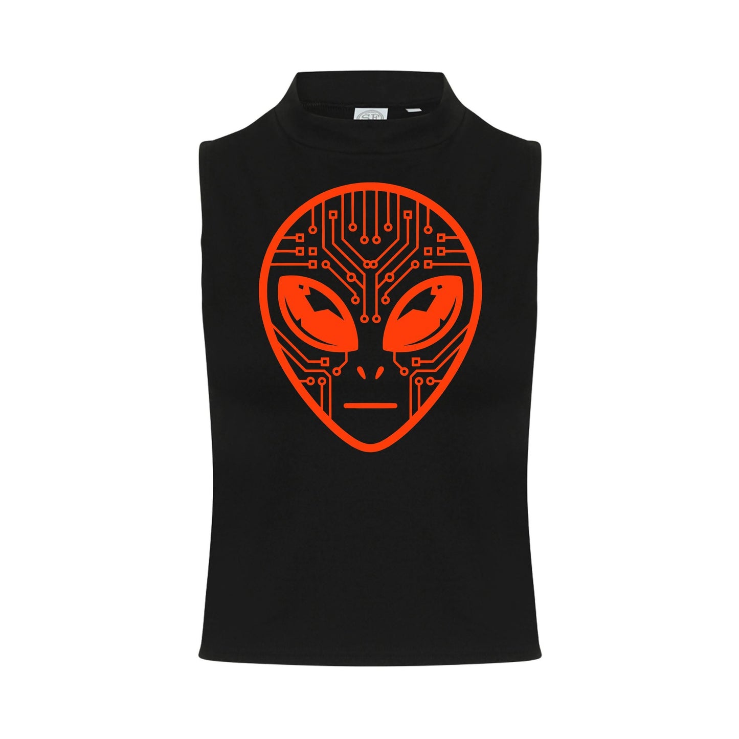 Alien Circuit Neon UV Reactive Sleeveless Crop
