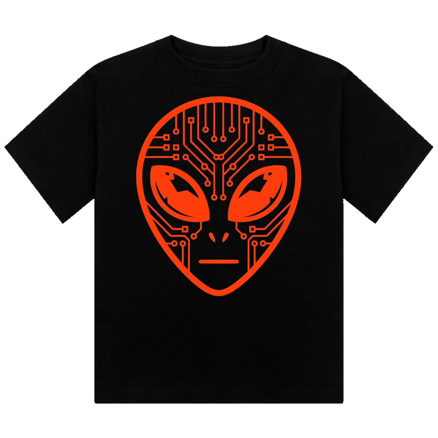 Alien Circuit Neon UV Reactive Cropped Tshirt