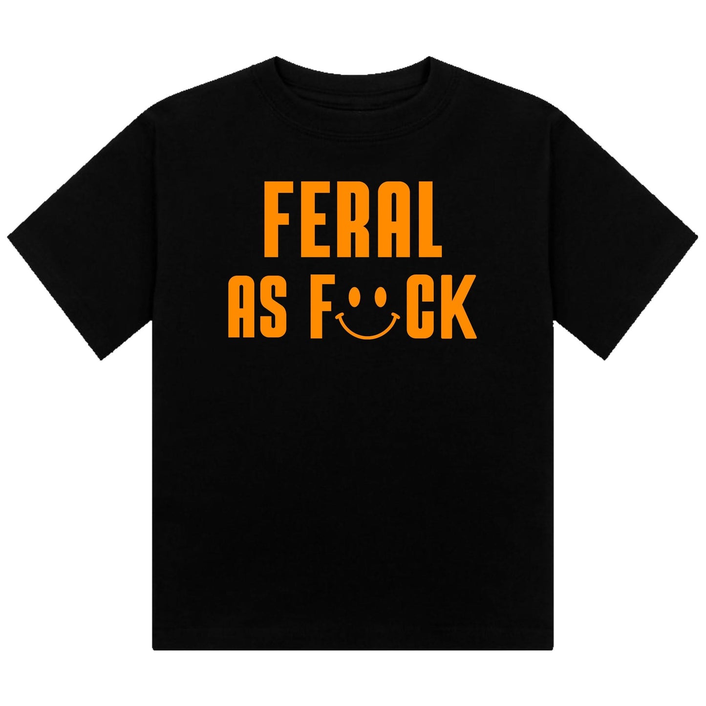 Feral As F#ck Neon UV Reactive Cropped Tshirt