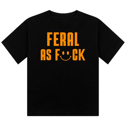 Feral As F#ck Neon UV Reactive Cropped Tshirt