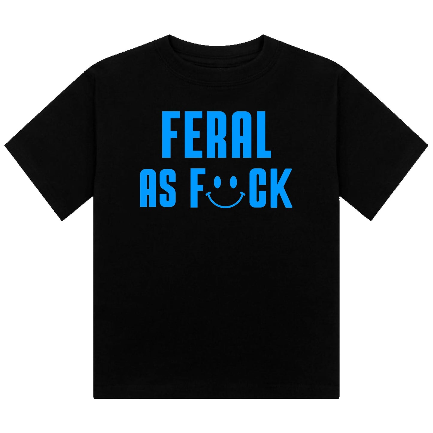 Feral As F#ck Neon UV Reactive Cropped Tshirt