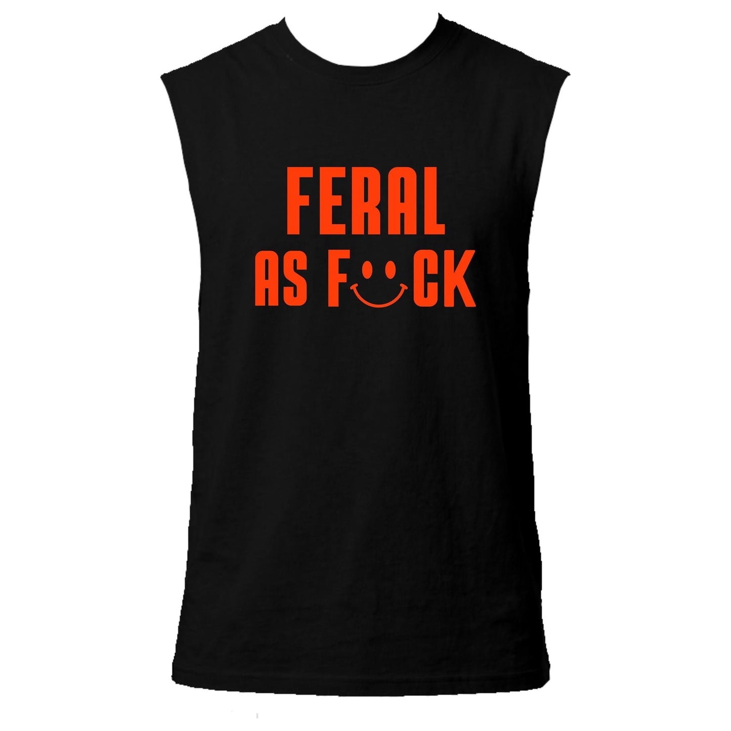 Feral As F#ck Neon UV Reactive Sleeveless Tshirt