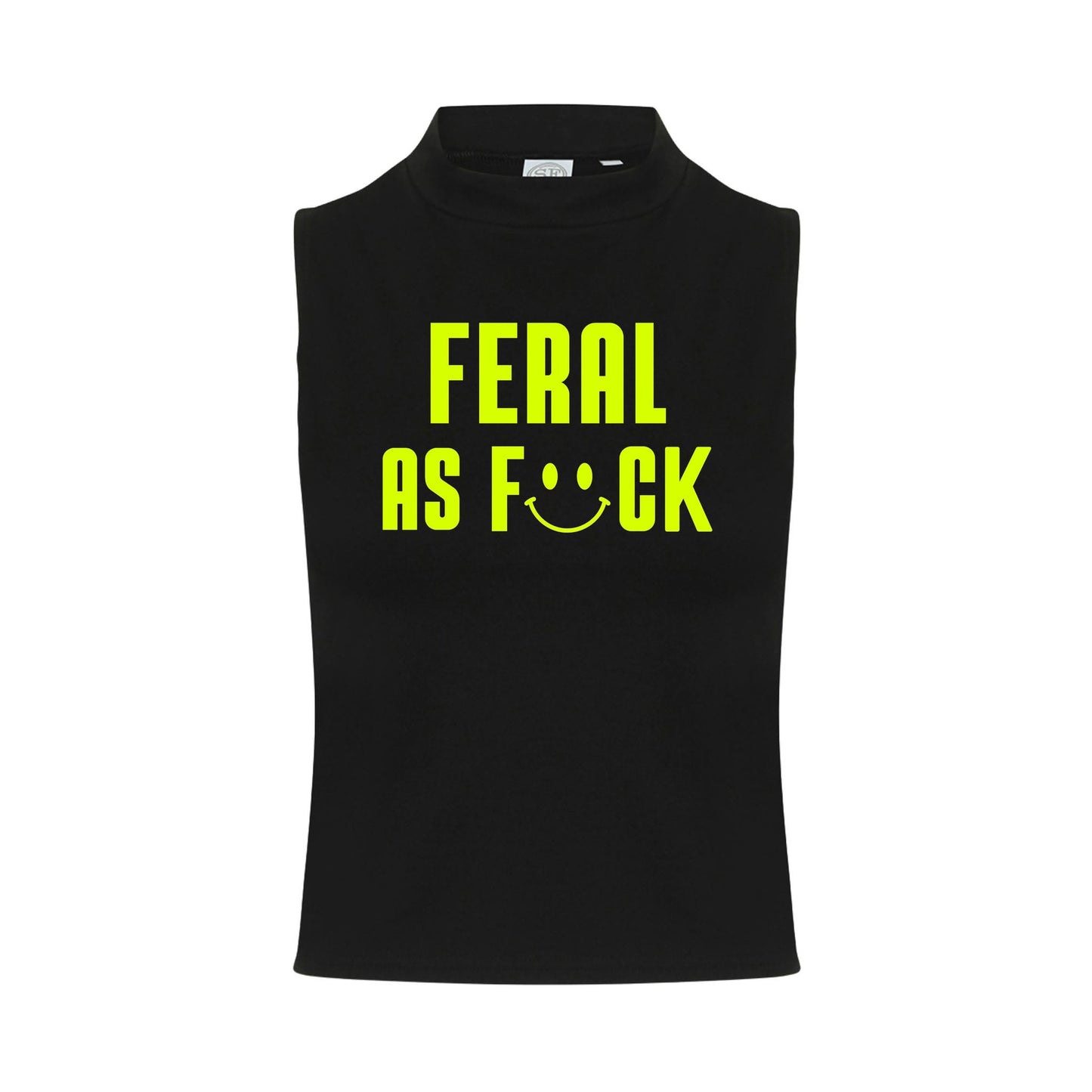 Feral As F#ck Neon UV Reactive Sleeveless Crop