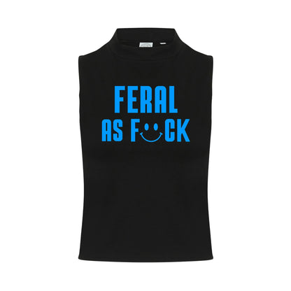 Feral As F#ck Neon UV Reactive Sleeveless Crop