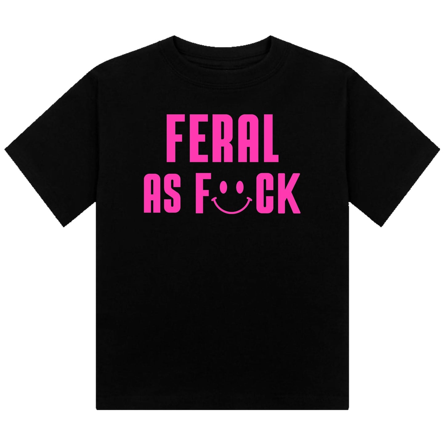 Feral As F#ck Neon UV Reactive Cropped Tshirt