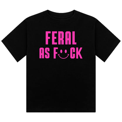 Feral As F#ck Neon UV Reactive Cropped Tshirt