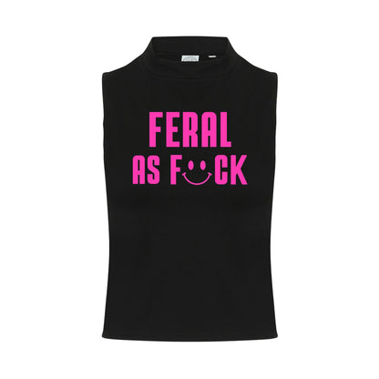 Feral As F#ck Neon UV Reactive Sleeveless Crop
