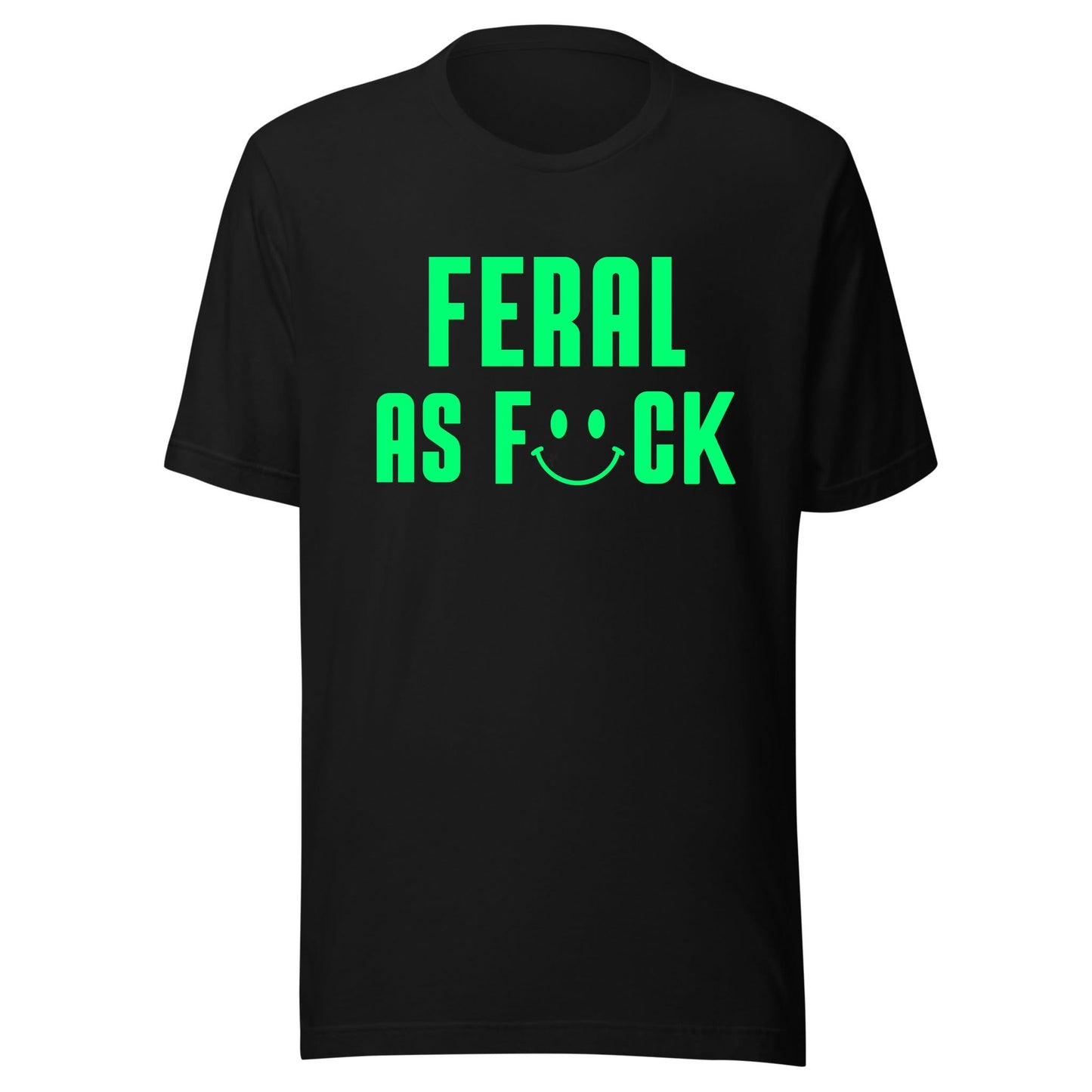 Feral As F#ck Neon UV Reactive Classic Short Sleeved Tshirt
