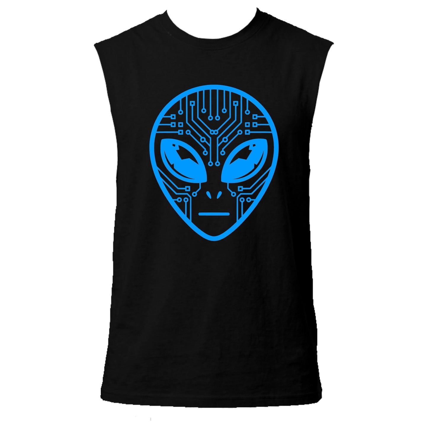 Alien Circuit Neon UV Reactive Sleeveless Tshirt