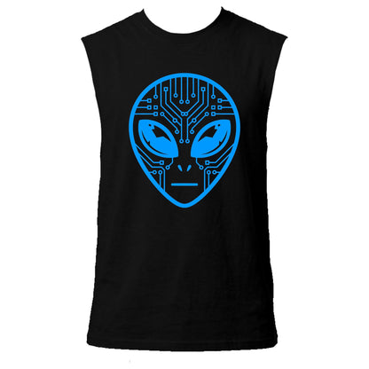 Alien Circuit Neon UV Reactive Sleeveless Tshirt