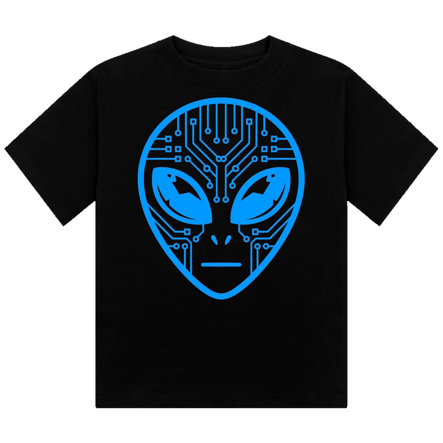 Alien Circuit Neon UV Reactive Cropped Tshirt