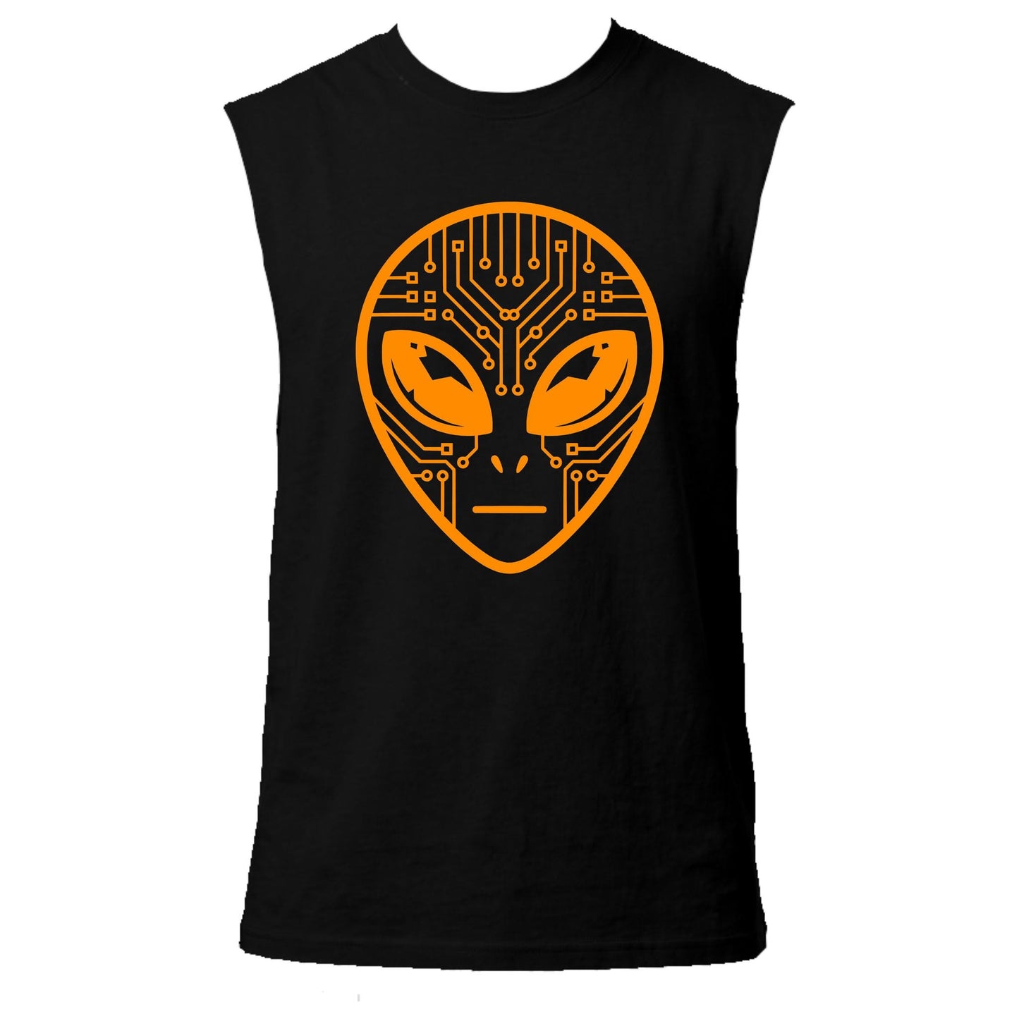 Alien Circuit Neon UV Reactive Sleeveless Tshirt