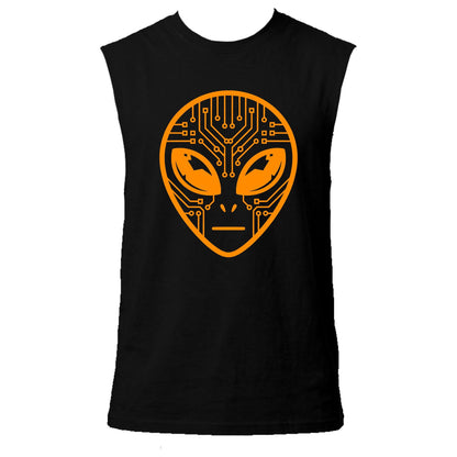 Alien Circuit Neon UV Reactive Sleeveless Tshirt