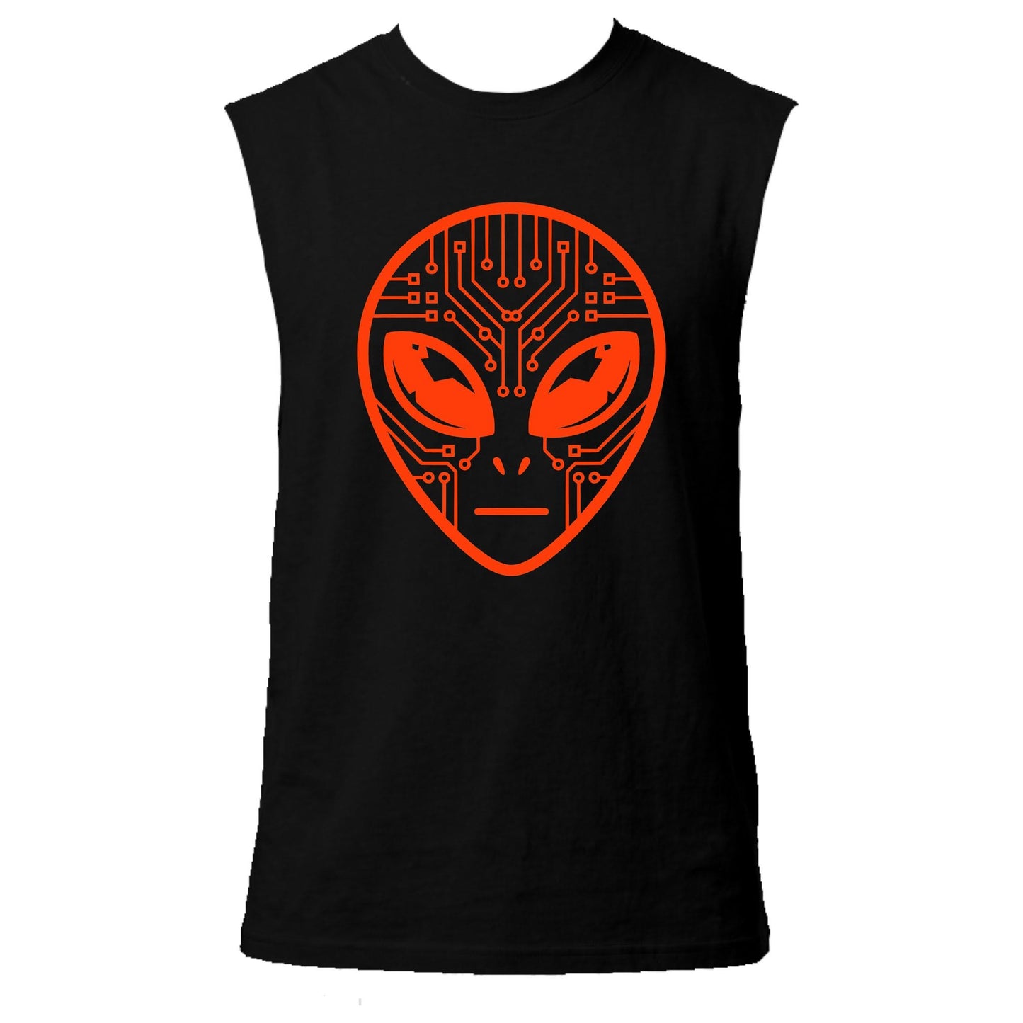 Alien Circuit Neon UV Reactive Sleeveless Tshirt