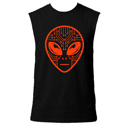 Alien Circuit Neon UV Reactive Sleeveless Tshirt