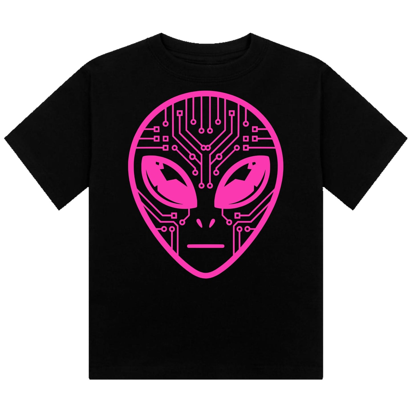 Alien Circuit Neon UV Reactive Cropped Tshirt