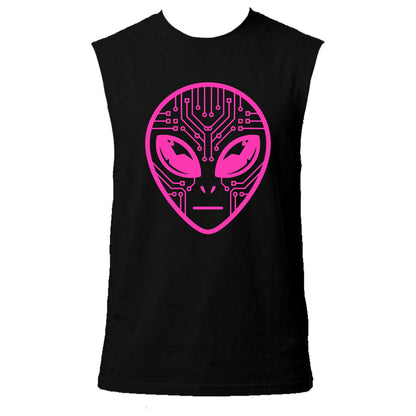 Alien Circuit Neon UV Reactive Sleeveless Tshirt