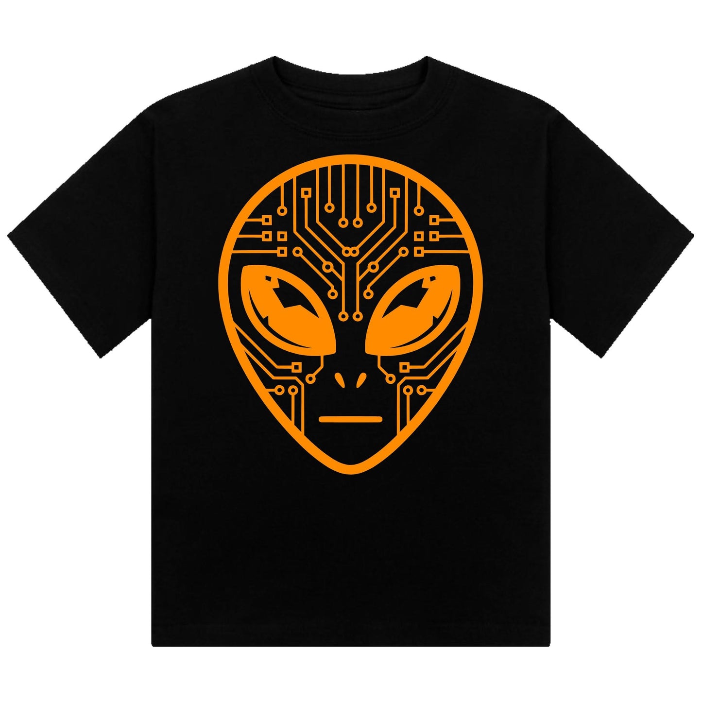 Alien Circuit Neon UV Reactive Cropped Tshirt