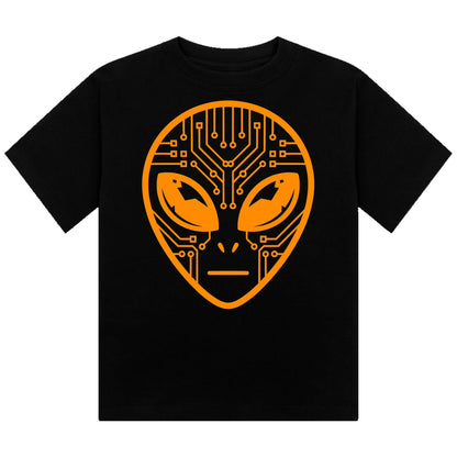 Alien Circuit Neon UV Reactive Cropped Tshirt