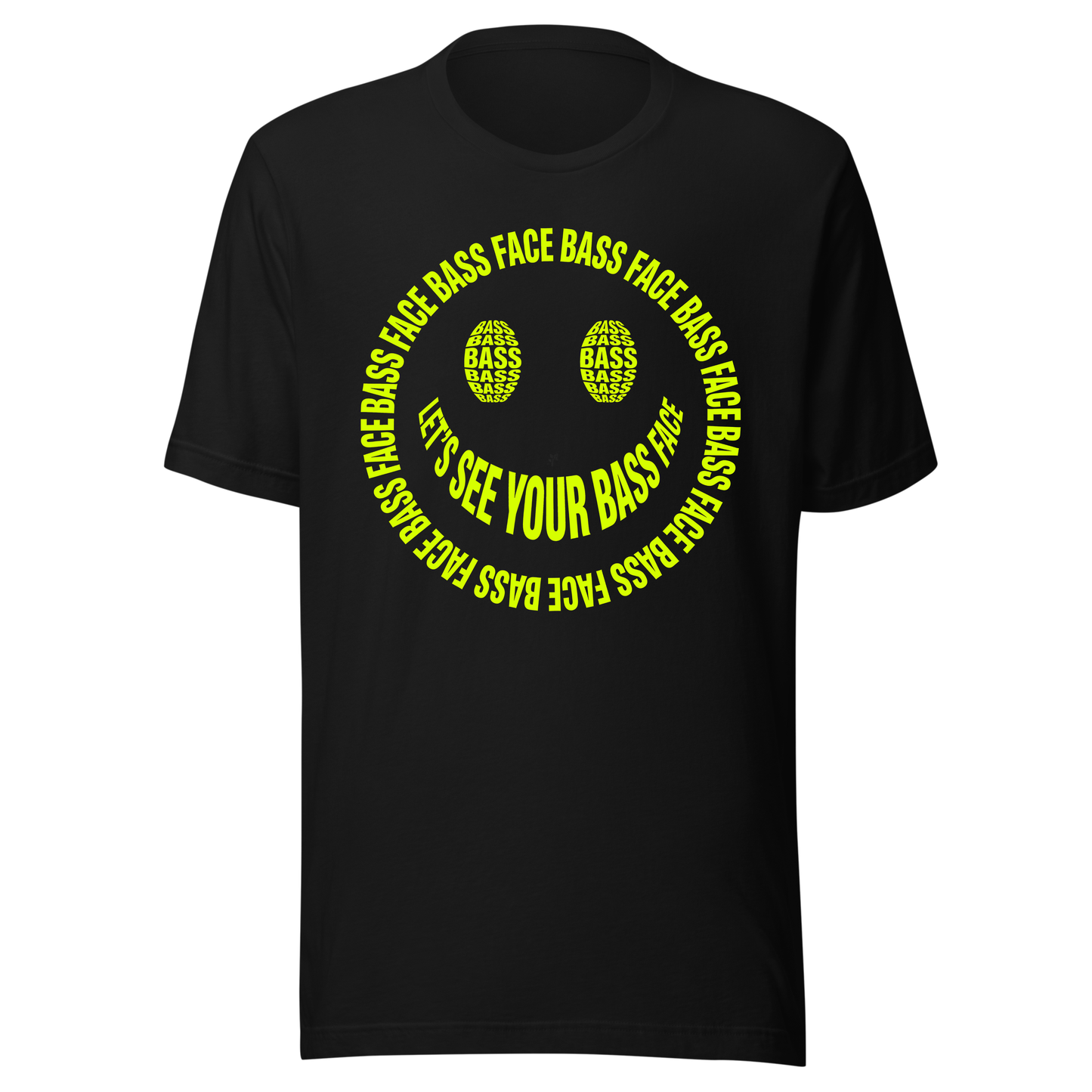 Bass Face Neon UV Reactive Classic Short Sleeved Tshirt