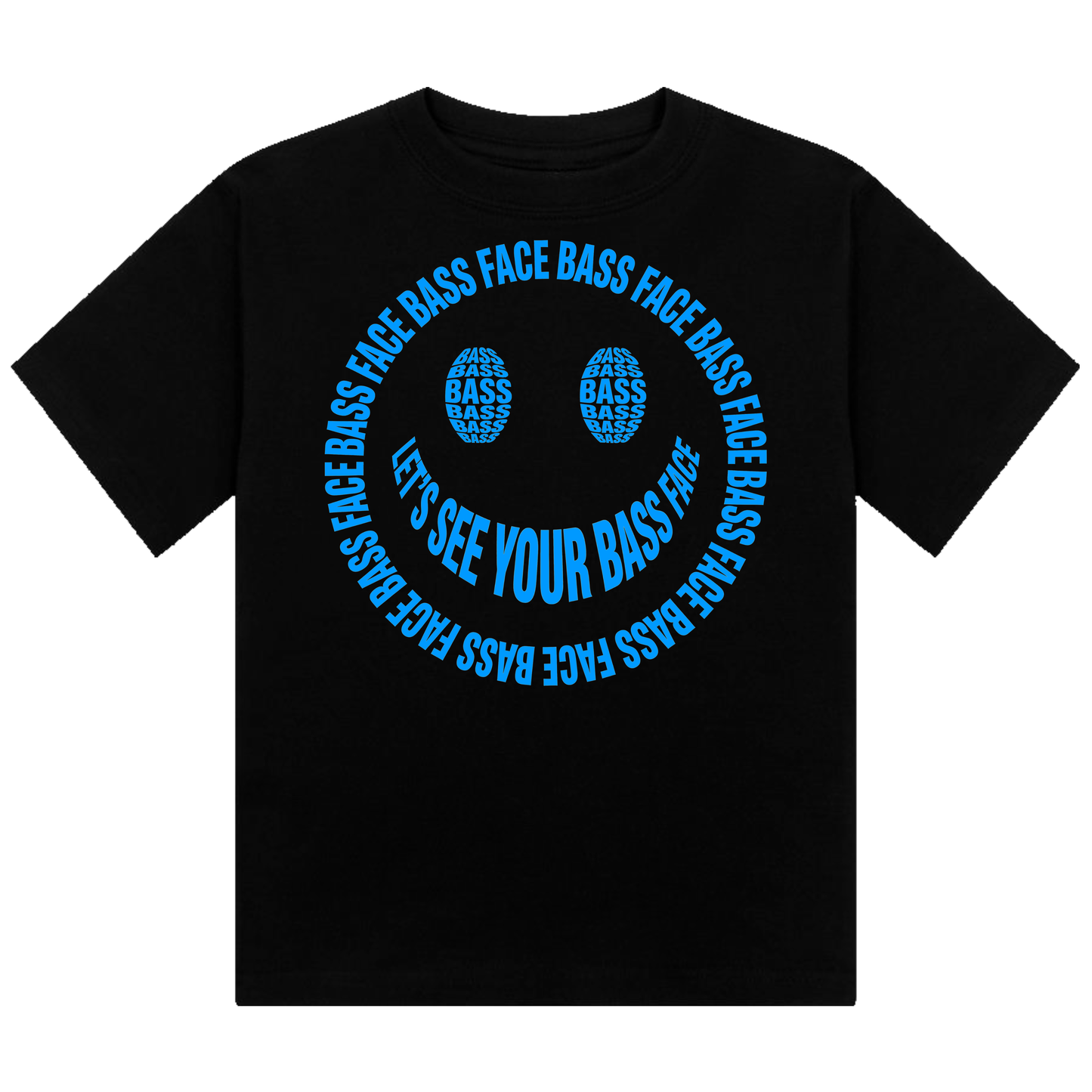 Bass Face Neon UV Reactive Cropped Tshirt