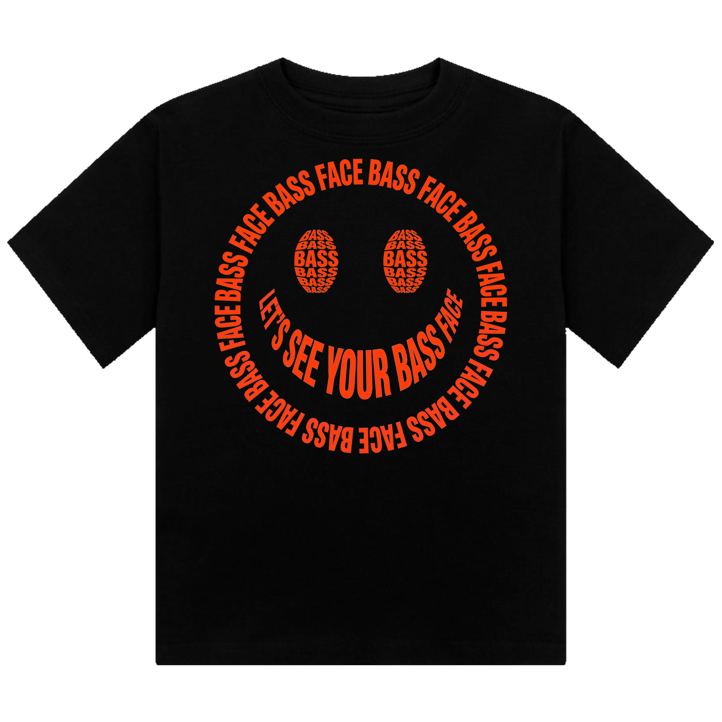 Bass Face Neon UV Reactive Cropped Tshirt