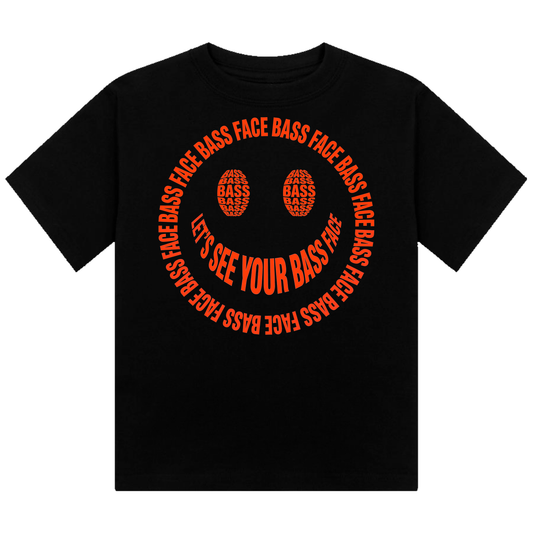 Bass Face Neon UV Reactive Cropped Tshirt