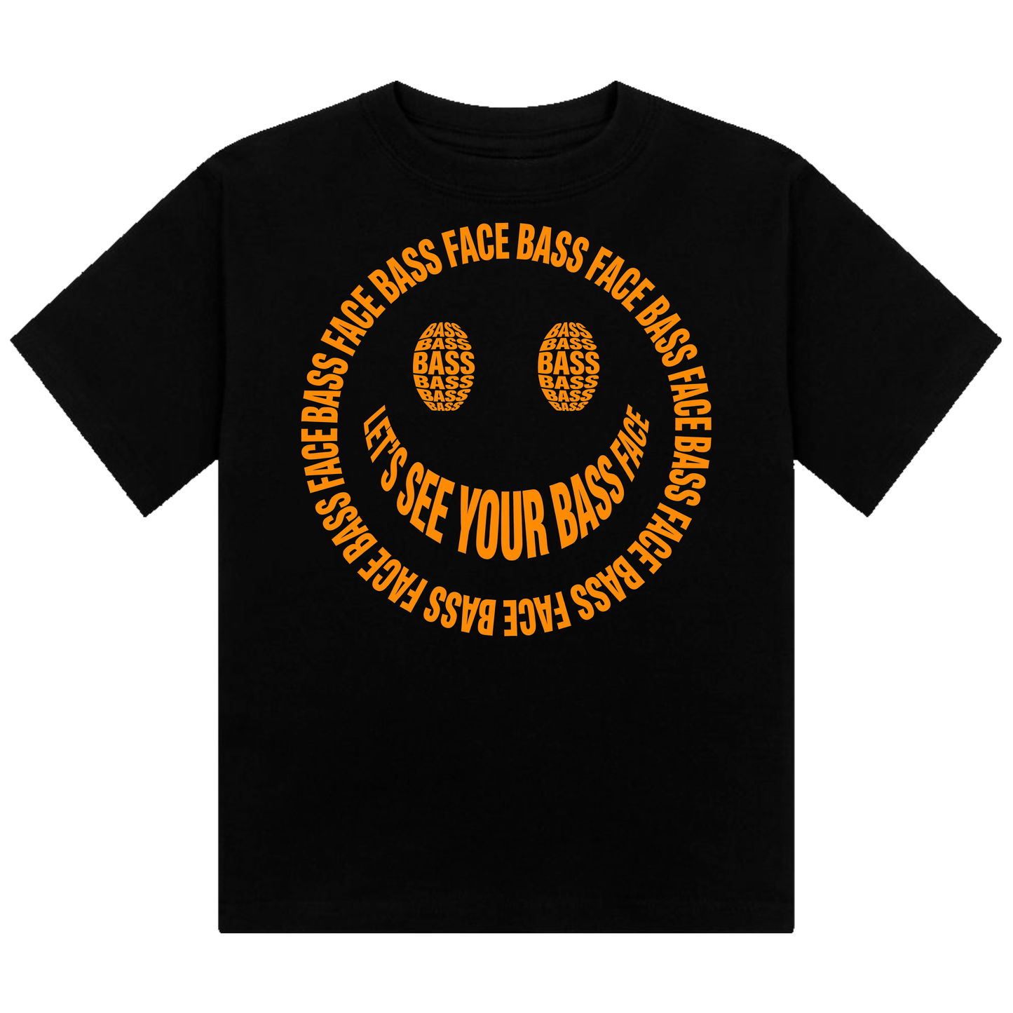 Bass Face Neon UV Reactive Cropped Tshirt